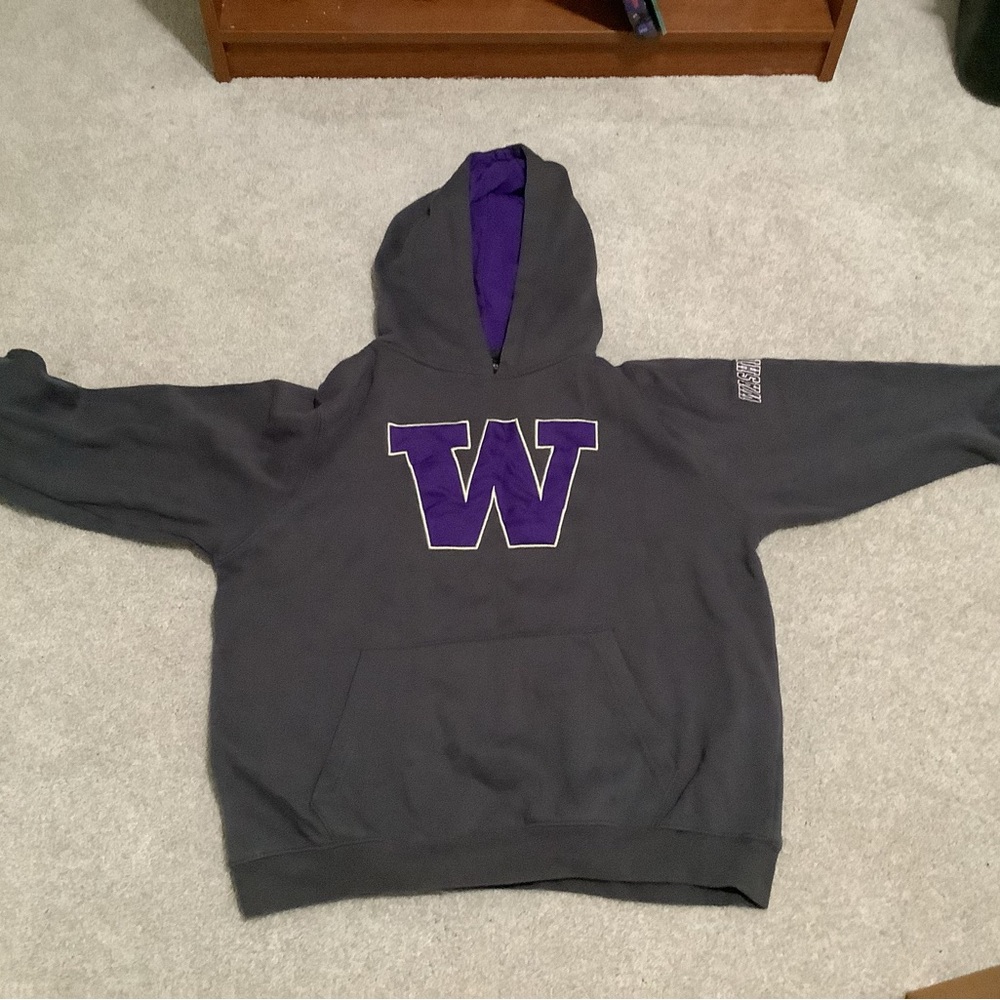 Colosseum Gray and Purple Kids Hoodie